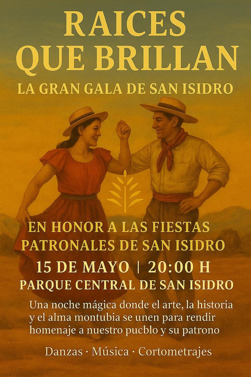 Invitación a la Noche Cultural en honor a San Isidro
