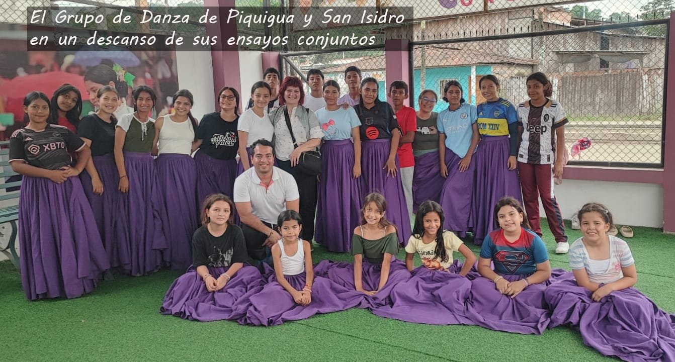 Ensayo de danza conjunta entre comunidades