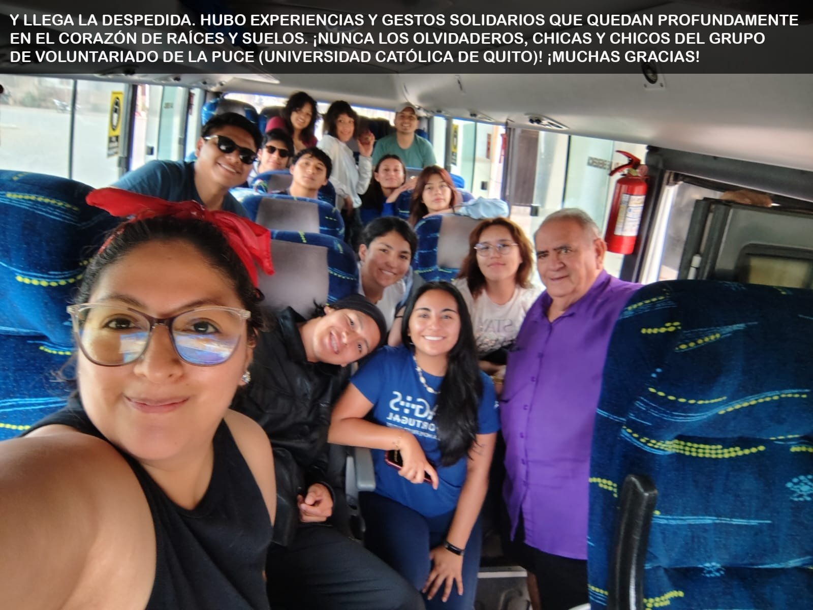 Despedida en el bus