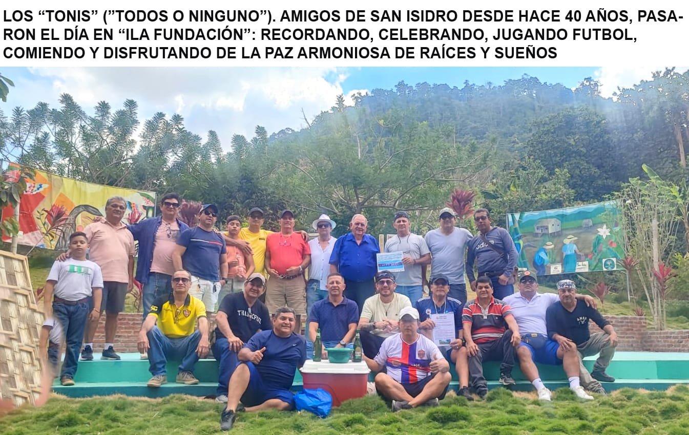 Los Tonis celebrando en Raíces y Sueños