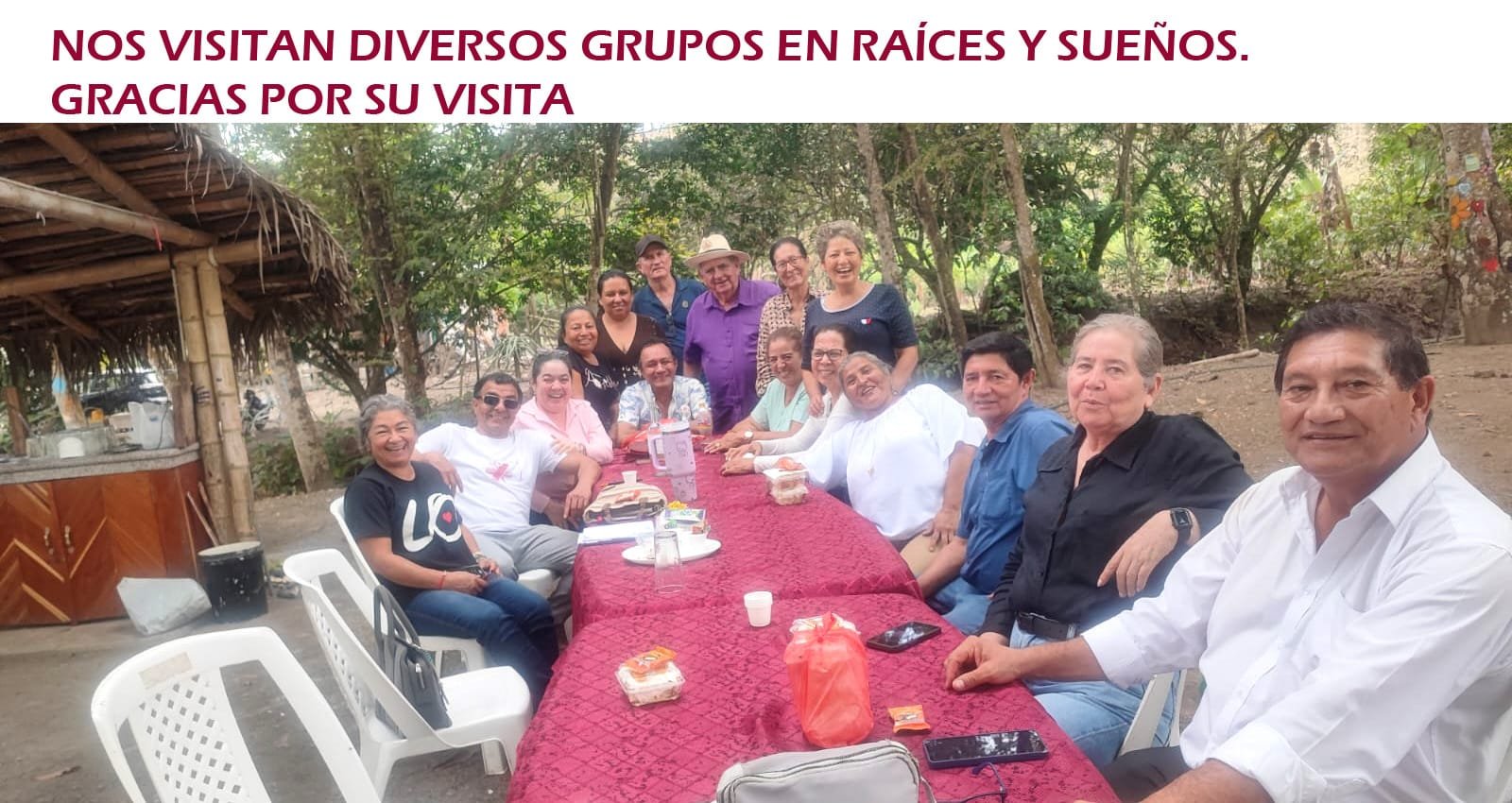 Visita de grupos en Raíces y Sueños